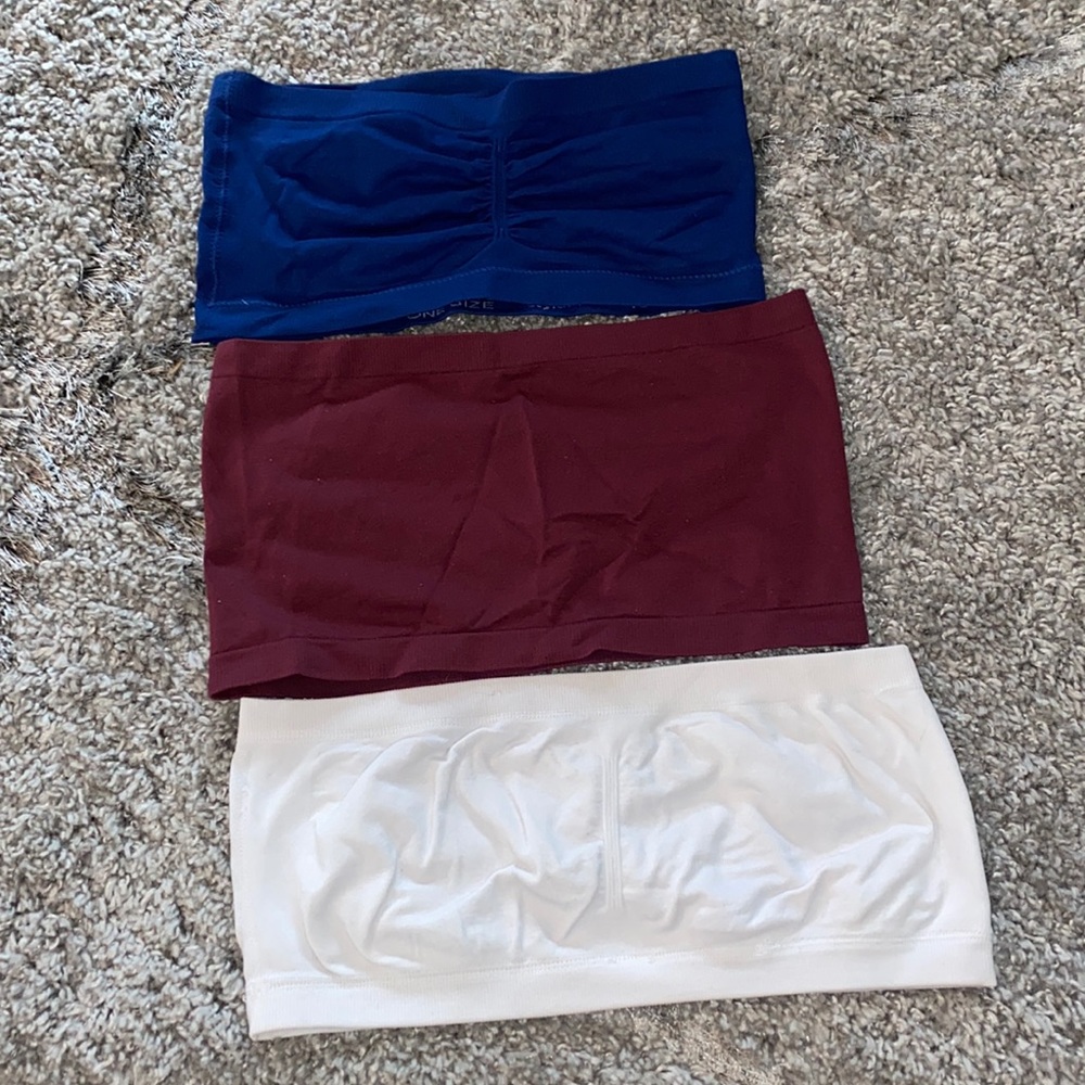 SET of 3 Bandeau Bra tops OS